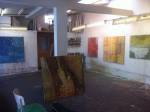 Im Atelier es Malers Dieter Laue