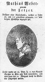 Mathias Weber, Broschüre, Köln 19. 2. 1803, Titelseite