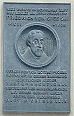 Gedenktafel für Friedrich von Spee, Anwalt der Hexen
