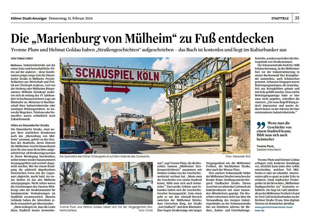 Artikel im Kölner Stadt-Anzeiger vom 15.02.2024